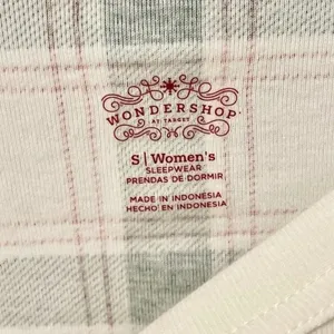 Wondershop Target Womens Small Green Plaid Holiday Pajama Top Long Sleeve Shirt thumbnail 4