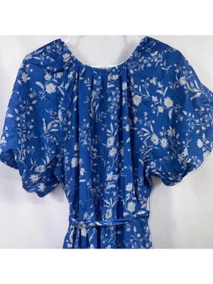 Tuckernuck L Blue Floral Belted Maxi Dress thumbnail 10