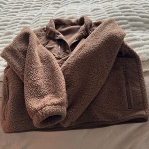 Chocolate Brown Sherpa Pullover thumbnail 1