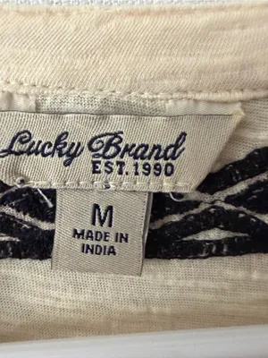 Lucky Brand Long Sleeve Blouse Women’s Size M Embroidered V-Neck(A653) thumbnail 4