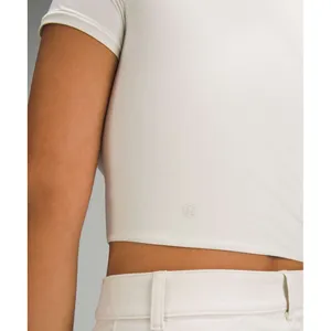 Lululemon Wundermost Ultra-Soft Nulu‎ Crewneck Cropped T-Shirt thumbnail 3