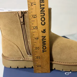 Universal Threads May Suede Ankle Boot Women 9 Tan W/Faux Fur‎ Memory Foam Snow thumbnail 14