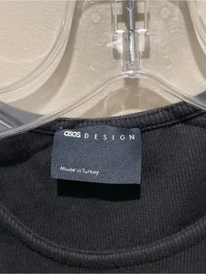 ASOS Design Ribbed Sleeveless Bubble Hem Mini Dress Black Women’s Size Small thumbnail 7