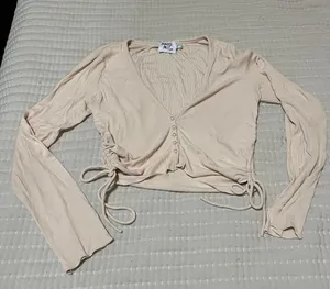 Princess Polly White Cropped Top thumbnail 1