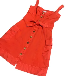 Diane‎ Von Furstenberg Orange Button Front Belted Cargo Dress Size 4 thumbnail 2