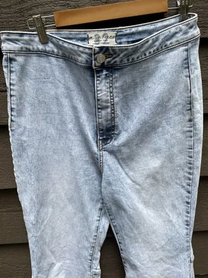 We The Free Just Float On Flare Jeans High Rise Bell Bottom Raw Hem 32x33 hippie thumbnail 6