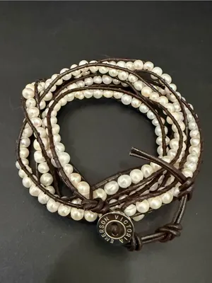 VICTORIA EMERSON Cultured Pearls 36” Wrap Bracelet thumbnail 4