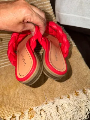 Vionic Braided Slide Mules in Fuchsia thumbnail 5