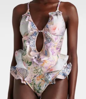 Zimmermann frill swimsuit. S-M thumbnail 1