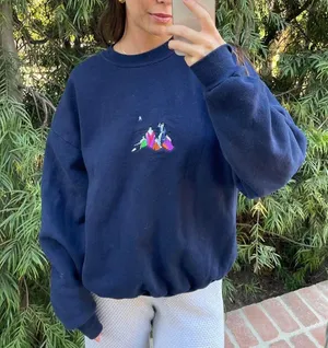 Vintage Three wise men Christian navy blue crewneck women’s size medium thumbnail 2