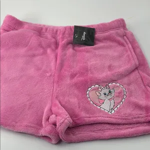 Disney Pink Fleece Shorts with Heart Cat Design thumbnail 11