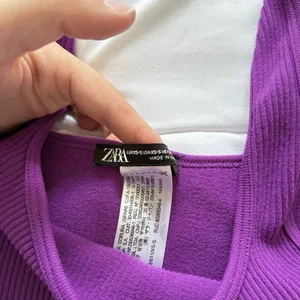 Zara‎ Womens Size XS/Small Cropped Ribbed Tank Top Purple Breathable Soft thumbnail 4