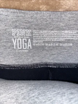 Victoria's Secret Black Leggings Capris with Gray Side Panel sequins thumbnail 2