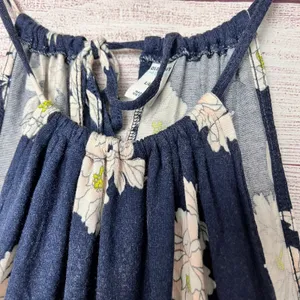 Old Navy Womens Floral Print Elastic Waist Dress Sz L thumbnail 2