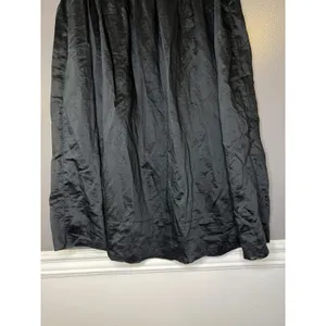 Future Collective Skirt Womens 2 Black Satin Pleated Waist Maxi Lined Full thumbnail 3