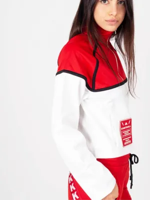 NWT Kappa Kontroll Women’s Cropped Full Zip Felpy Crop Jacket Colorblock Size S thumbnail 3