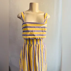 ASOS crop top maxi dress yellow size US 8 thumbnail 9