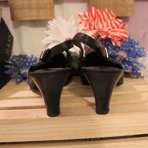 Bass SlingBack Black Pumps Penny Loafer Style 7M thumbnail 6
