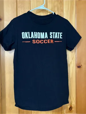 Black Graphic Tee Oklahoma State Women’s Soccer T Shirt Size S thumbnail 1