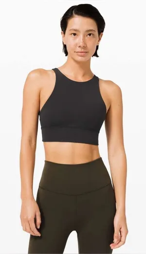 lululemon Energy Bra High - Neck Long Line Black Size 2 thumbnail 1