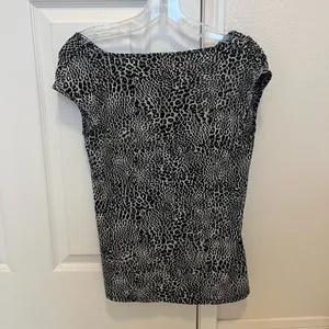 Dana Buchman Leopard Print Cowl Neck Blouse thumbnail 3