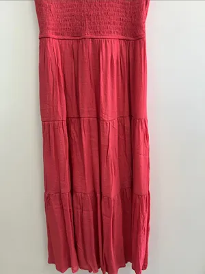 Blu Pepper Fuchsia Flutter-Sleeve Maxi Dress Small thumbnail 4