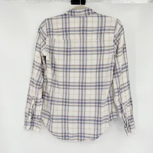Abercrombie Fitch Plaid Flannel Womens Top Sz S Coastal Preppy Light Academia thumbnail 6