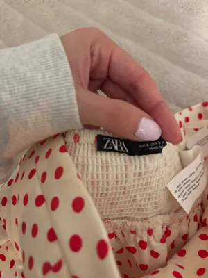 Zara cropped polka dot top  thumbnail 3