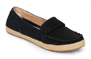 Ugg Australia‎ Marrah Black Leather Moccasins 7.5 thumbnail 1
