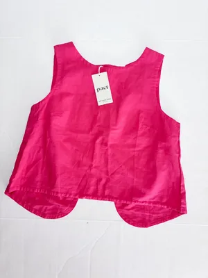 NWT Pact Canopy Linen Organic Cotton Blend Tank Top & Shorts Set - L - Coral Red thumbnail 8