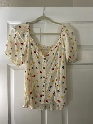 Madewell Seamed Button-Down Shirt in Confetti Floral thumbnail 3