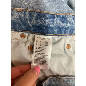 American Eagle Strigid Super‎ High Waisted Ultra Wide Leg Jeans 16 Short thumbnail 5