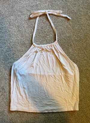 White Halter Tank Top thumbnail 1