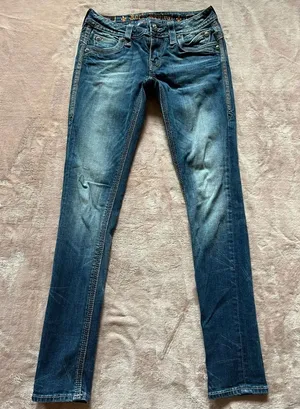 ROCK REVIVAL Skinny Lillian Denim Jeans Blue‎ 26 thumbnail 1