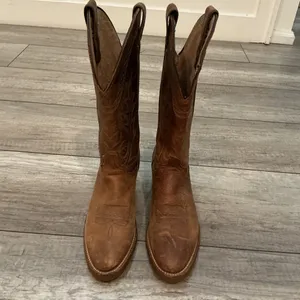 Abilene Women's Brown Leather Cowboy Boots size 5.5 M thumbnail 9