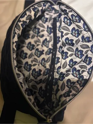 Vera Bradley Quilted Navy Blue Belt Bag Fanny Pack Crossbody thumbnail 1