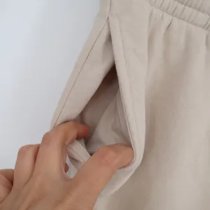 Garage Beige Fleece Lined Joggers Sweatpants Tan High Rise Size Large thumbnail 4
