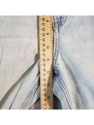 American Eagle Highest Rise Baggy Straight Light Wash Blue Denim Jeans 2 thumbnail 7
