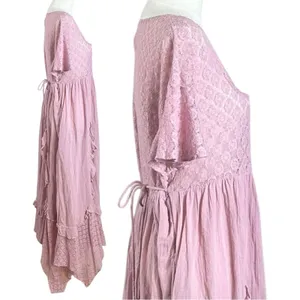 Free People Ethereal Bohemian Bring The Romance Midi Maxi Dress Blush Pink Small thumbnail 10