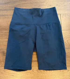 Calia by Carrie Underwood High-Waist Bike Shorts - Blue Size Medium - C3-217 thumbnail 1