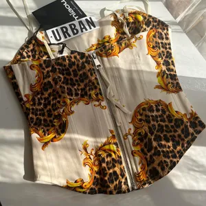 Urban Outfitters MIAOU X Exclusive Morgan Leopard Print Corset Top thumbnail 2
