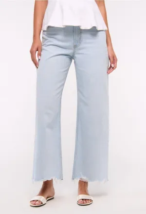 Abercrombie Jeans High-Rise Cropped Wide-Leg thumbnail 1
