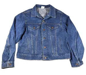 VTG Nutmeg Mills Denim Jacket Womens Large Trucker Heavyweight Retro 90s Y2K USA thumbnail 1