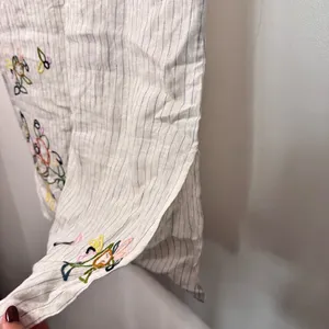 Roller Rabbit NEW Striped Floral Embroidered Mini Sleeveless Dress Linen Roberta thumbnail 3