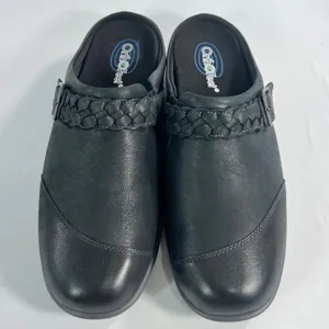 Orthofeet Irma Womens Size 11 Medium Black Leather Orthopedic Comfort Clog Mules thumbnail 2