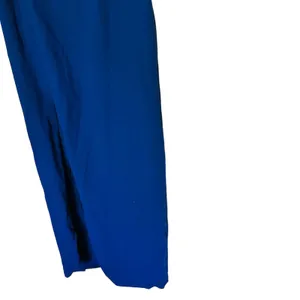 AMANDA UPRICHARD Royal Blue Halter Neckline Fitted Side Slit Gown Size Small thumbnail 6