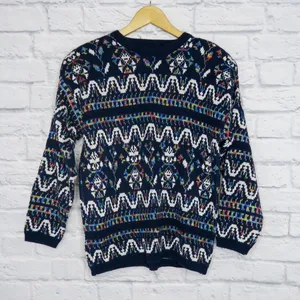 Vintage 70s Bramble Lane Rainbow Geometric Sweater thumbnail 1