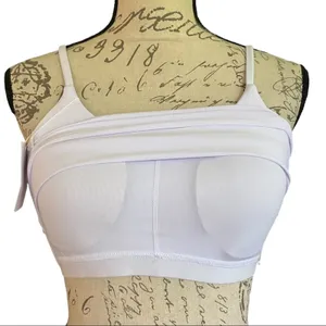 Lemedy White Fitness Workout Shirt With Built In Bra Size Medium NEW thumbnail 3