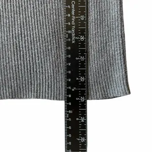Lauren Ralph Lauren Women’s M Gray Ribbed Cotton Turtleneck Sweater LRL Classic thumbnail 8