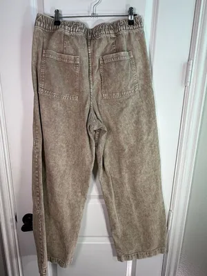 Gap High Rise Pull-On Wide-Leg Utility Jeans M thumbnail 4